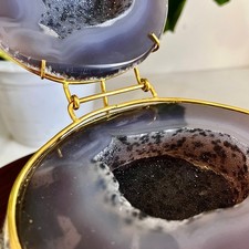 6.39LB Natural Agate Treasure Basin Quartz Rock Earth Crystal Cave Healing