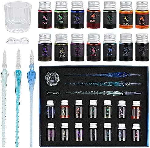Goldge pieces glass dip pen - goldge,
