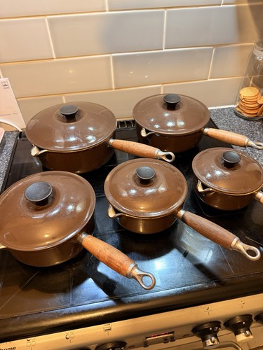 Creuset pan set with wooden - with,