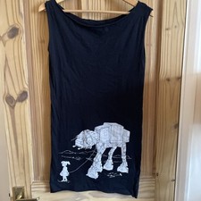 Star Wars Mini Dress, American Apparel Black Raw Edge Jersey Mini Dress, Size M