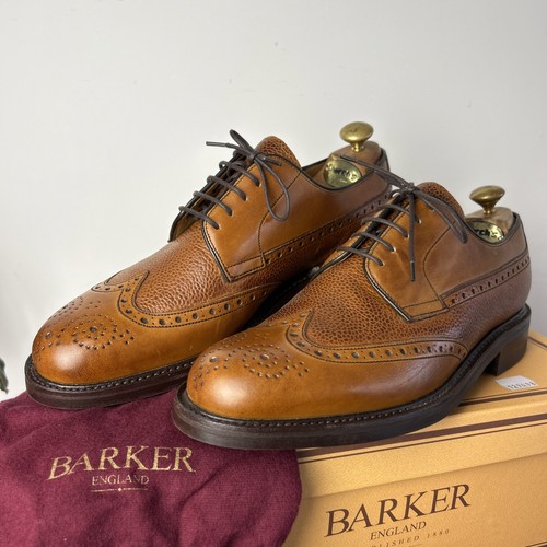 Barker cedar calf grain brogue - barker,