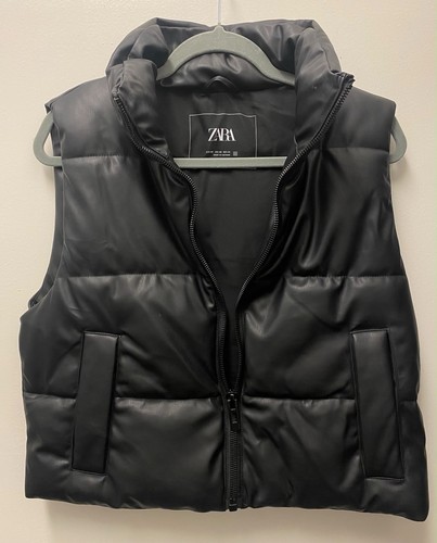 Zara black faux - faux, leather
