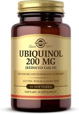 Solgar Ubiquinol 200 mg (Reduced CoQ-10) for Heart & Brain Health | 30 Softgels
