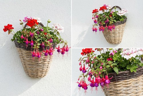 Hanging wicker basket - hanging,