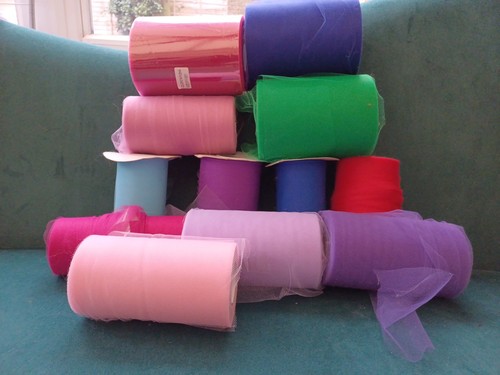 Tulle net rolls various - net, rolls.