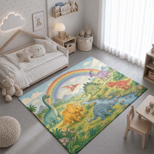 Rainbow dinosaurs child play - child,