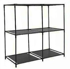 4 Tier Shelf Organizer Multifunction Metal Bookcase Cube Shelves Storage Unit
