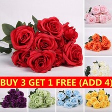 10 Heads Silk Rose Artificial