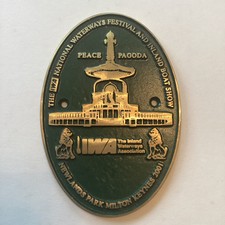brass plaque canal boat  2001