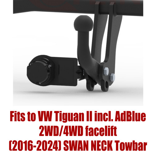 Swan neck tow bar - swan, for