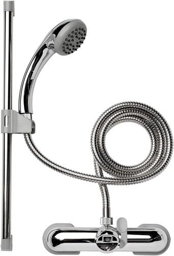 Croydex chrome bath shower - chrome,