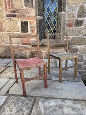 Pair Vintage Antique Child’s Chair From A Nursery School Nice Patina Miniature