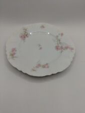 Vintage Théodore Haviland Limoges France Porcelain Salad Plate, Pink Roses 8"