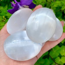 Selenite Palm Stone Crystal Healing Gemstone Natural Selenite Crystal UK