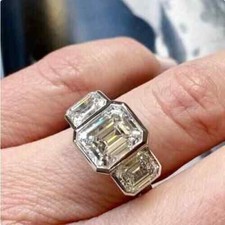 6.50CTW Emerald Cut Moissanite