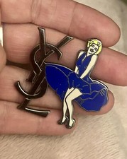 YSL Yves Saint Laurent Rare Vintage Marilyn Monroe Brooch Pin Arthus Bertrand