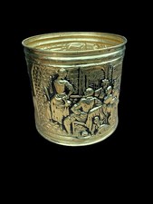 Vintage Brass Coal Log Bucket