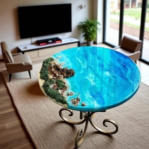 Epoxy ocean wave coffee - 18",