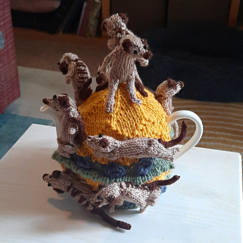 Handmade wool knitted tea - knitted, cosy