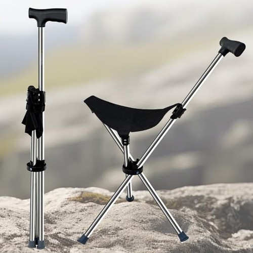 Folding walking stick with - folding,
