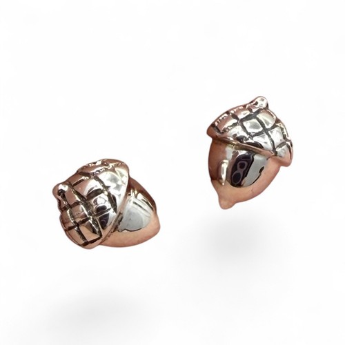 Small acorn post stud earrings - post,