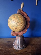 vintage Wooden Globe antique