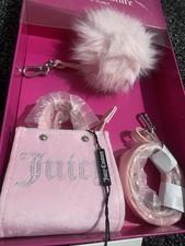 Juicy Couture PonPon Gift Box – 2-Piece Mini Bag & Pouch Set – Pink