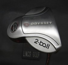 Odyssey White Steel 2-Ball Putter Steel Shaft 86cm Length Psyko Grip*