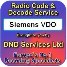 Siemens VDO Radio Code Decode