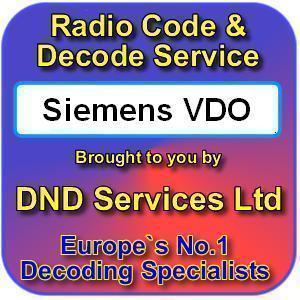 Siemens vdo radio - siemens, decode