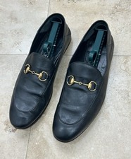 GUCCI Men’s Brixton Horsebit Leather Loafer Black Leather 9.5 G 10.5 US $1050