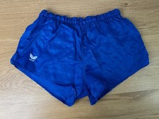 VINTAGE ERIMA 1980'S BLUE FOOTBALL RUNNING SHORTS NYLON SPRINTER SIZE 5 ADULT