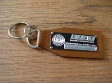 Fiat Data Plate Leather Keychain 500 Spider X 1/9 Abarth Dino 2000 Autobianchi