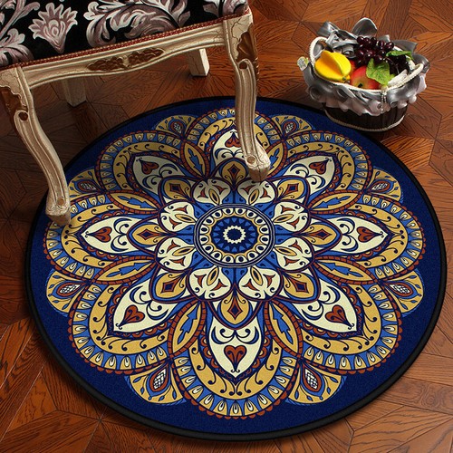 Ethnic round carpet area - round,