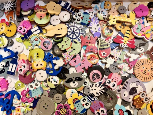 Mixed craft buttons - mixed, –