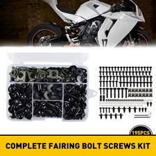 149PCS Motorcycle Motorbike WindScreen Fairing Bolt Kits Fastener Clip Screw Set