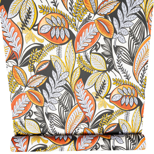 Multicoloured tropical leaf - multicoloured,