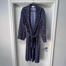 Vintage Robe Men's One Size Multicoloured Paisley Dressing Gown Kimono Nightwear