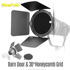NiceFoto Fresnel Mount Barn Door Light Focusing Adapter for Bowens Mount W0D5