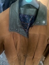 Rare find - Vintage Wallace Sacks real grey leather and tan suede jacket