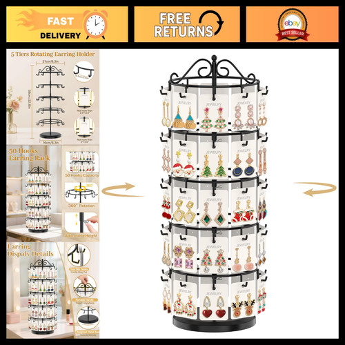 Metal earring card display - metal,