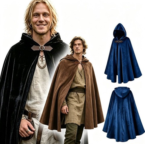 Hooded gothic cloak - hooded,