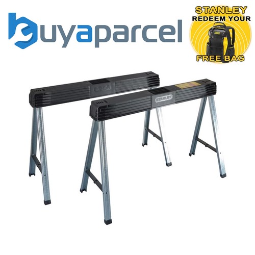 Stanley folding saw horse - saw, pair