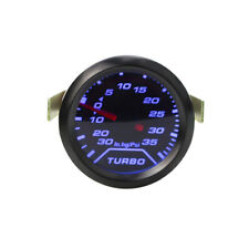 2'' 52mm Turbo Boost Gauge Digital Blue LED Pointer 35 Psi Pressure Meter 12V