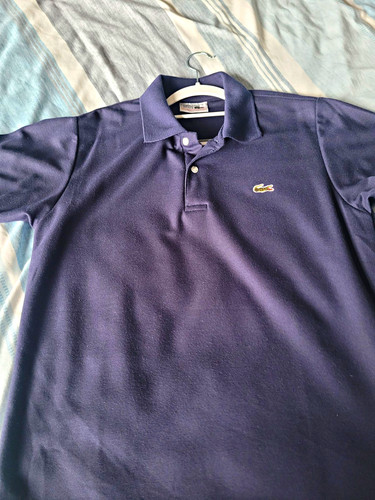 Lacoste men navy solid polo - navy,