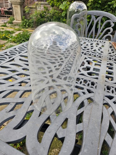 Antique glass dome for - antique, clock