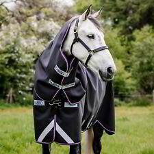 Rambo Supreme 1680D 0g Detachable Neck Turnout Horse Rug - Navy/Burgundy