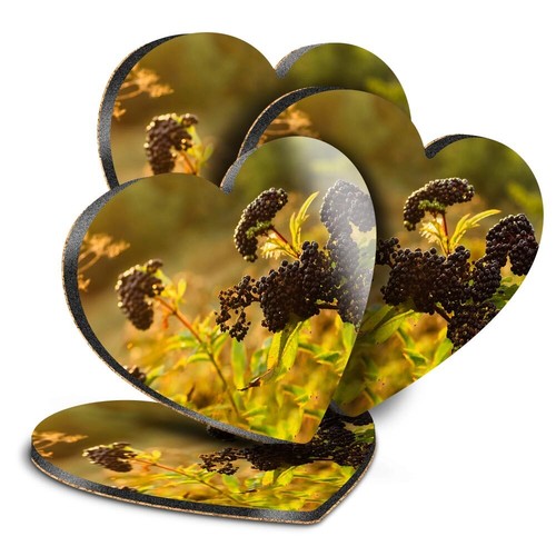 Heart mdf coaster black - heart,