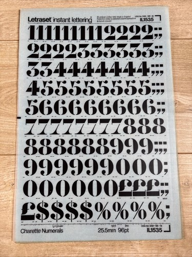 Letraset rub transfer - on,