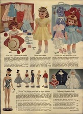 1961 PAPER AD COLOR Barbie Doll Wardrobe Trunk Toddler Carriage Buggy Stroller